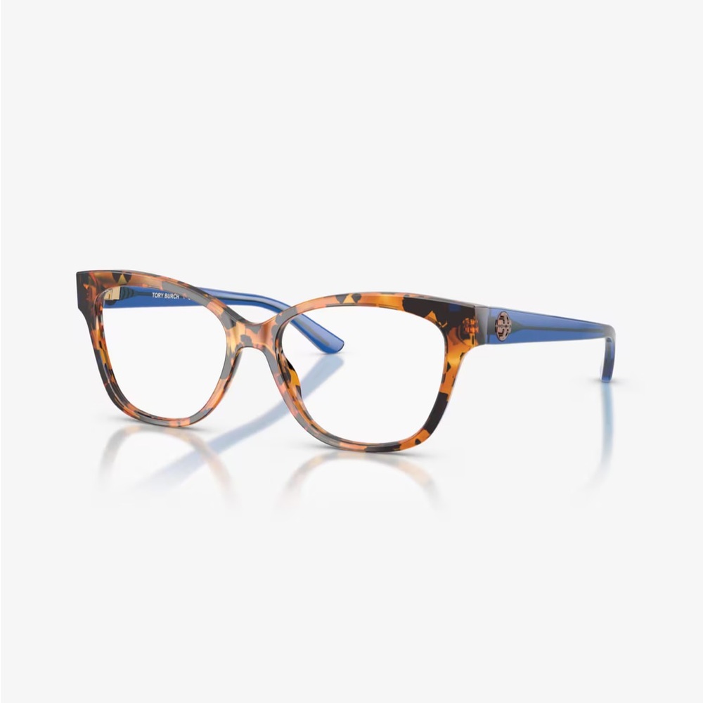 Tory Burch Blue Tortoiseshell Cat-Eye Glasses